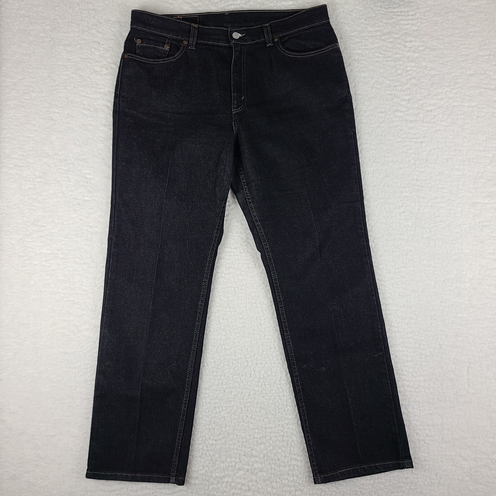 Levi's 505 Jeans Womens 14 S MIS Lower Rise Straight Leg Black Wash USA MADE VTG